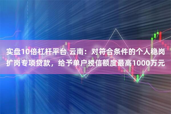 实盘10倍杠杆平台 云南：对符合条件的个人稳岗扩岗专项贷款，给予单户授信额度最高1000万元